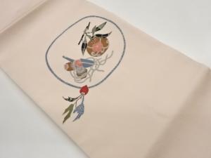 抽象野菜模様名古屋帯